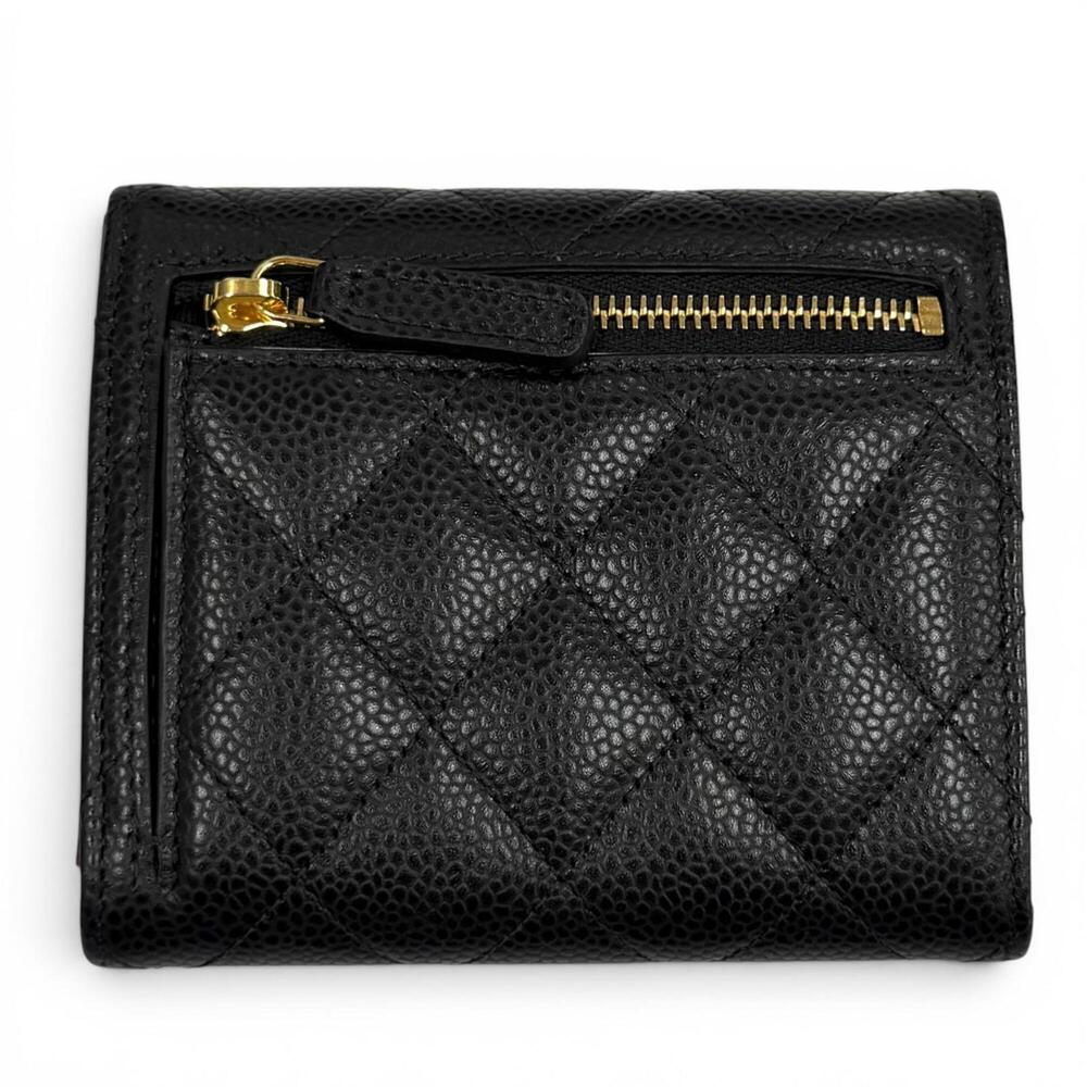 CHANEL Black Caviar Leather Logo Wallet - Picture 3 of 12